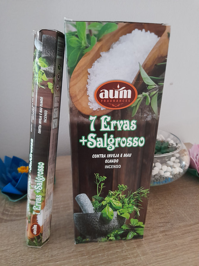 Incenso 7 Ervas e Sal Grosso